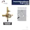 Keeney Mfg Square Shower System with Pressure Balanced Rough-In Valve, Ceiling KIT-QUA130CCP06 - alternate 4